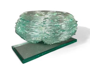 20thc. School Glass Sculpture, Artist Unknown