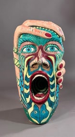 20thc. American School Ceramic Sculpture, Scream of the Snake Woman