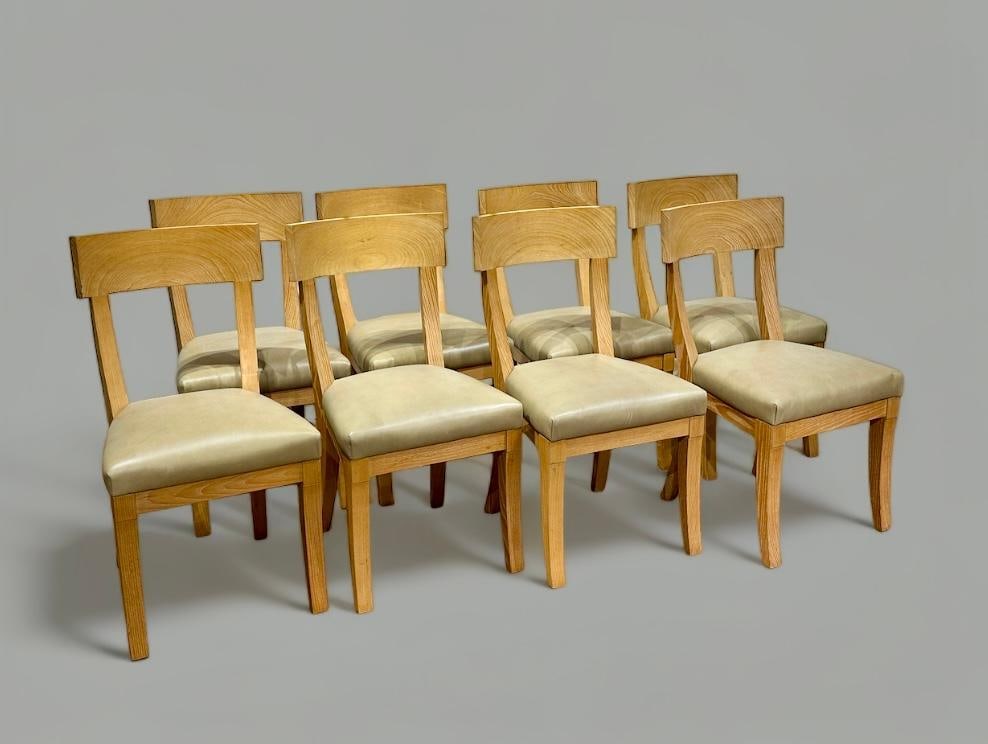 Set of Eight Cerused Oak Dining Chairs, Dakota Jackson (1 of 15)