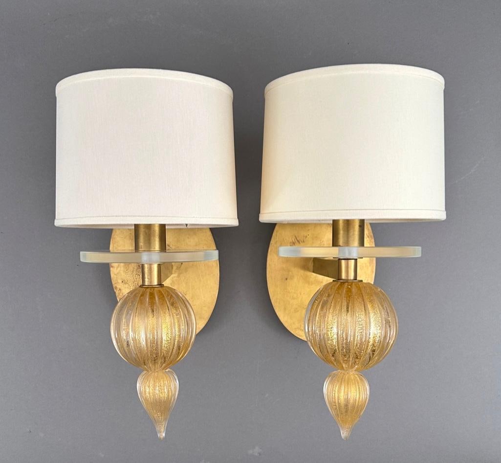 Pair of Barbara Barry for Baker "Bauble" Glass Wall Sconces (1 of 9)