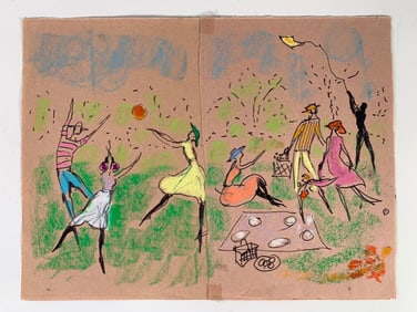 Algesa O'Sickey Mixed Media, Spring Picnic Entertainments