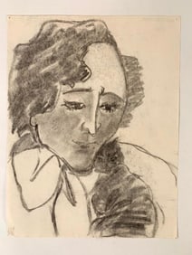 Algesa O'Sickey Drawing, Portrait, Woman Holding Cat