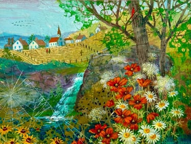 Robert Laessig Oil, "Summer Falls"