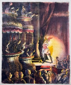 Emil Ganso Lithograph, "Burlesque"