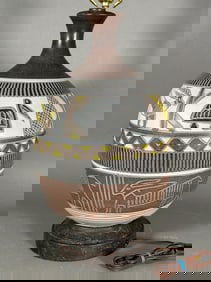 Large Mid Century Ceramic Table Lamp