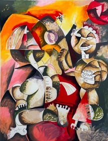 Alexandra Nechita Lithograph, "Forever Happy"