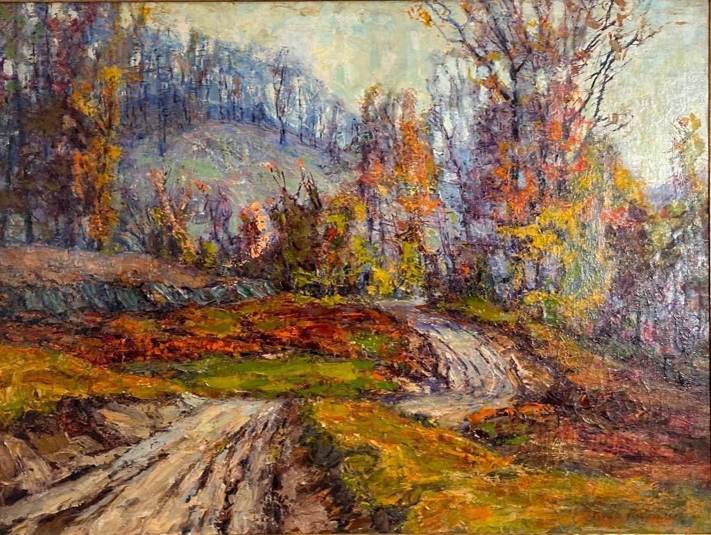 20thc. School Oil, Vibrant Autumn Landscape (1 of 11)