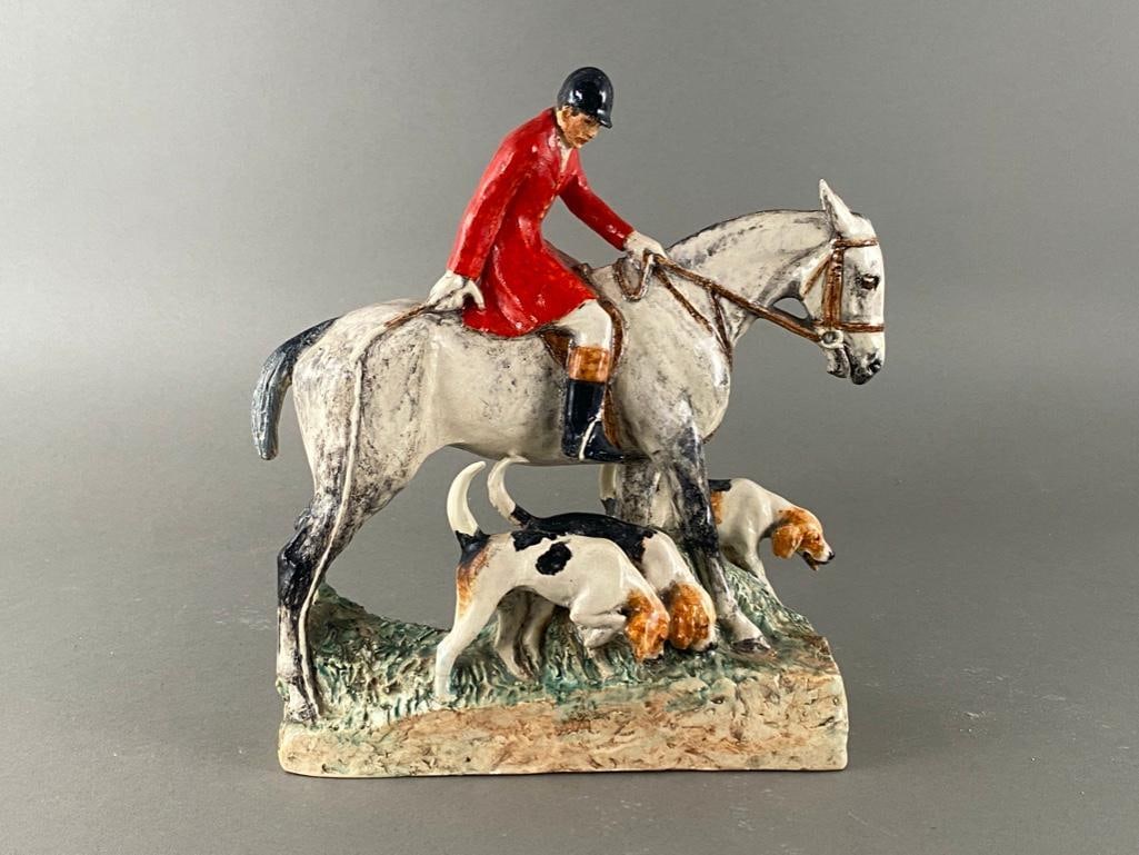 Kathleen Wheeler Crump Ceramic Figure Group, Fox Hunting (1 of 9)