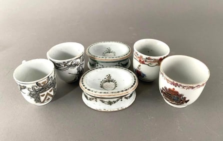 Lot of Chinese Export Armorial Porcelain