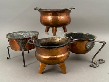 Assorted Antique Copper Vessels