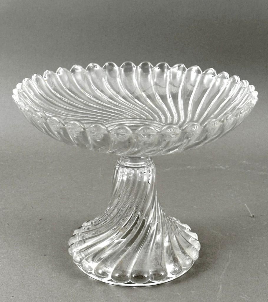 Cristalleries de Baccarat Swirl Molded Glass Compote (1 of 7)