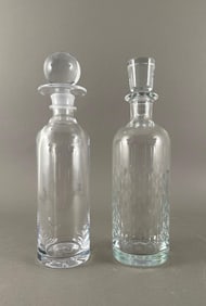 Two Crystal Decanters, Baccarat and Simon Pearce