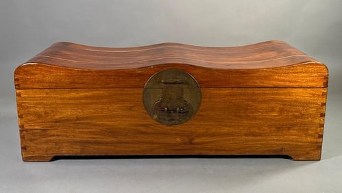 Chinese Camphor Wood Two Seat Trunk