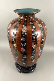 Large Scale Chinese Cloisonne Vase