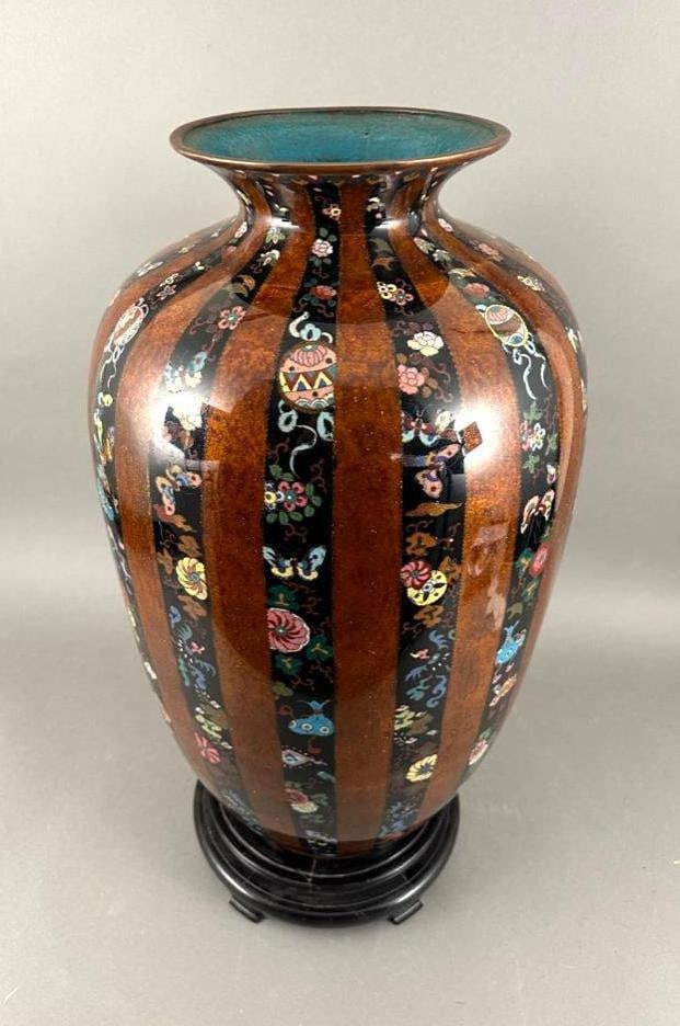 Large Scale Chinese Cloisonne Vase (1 of 7)