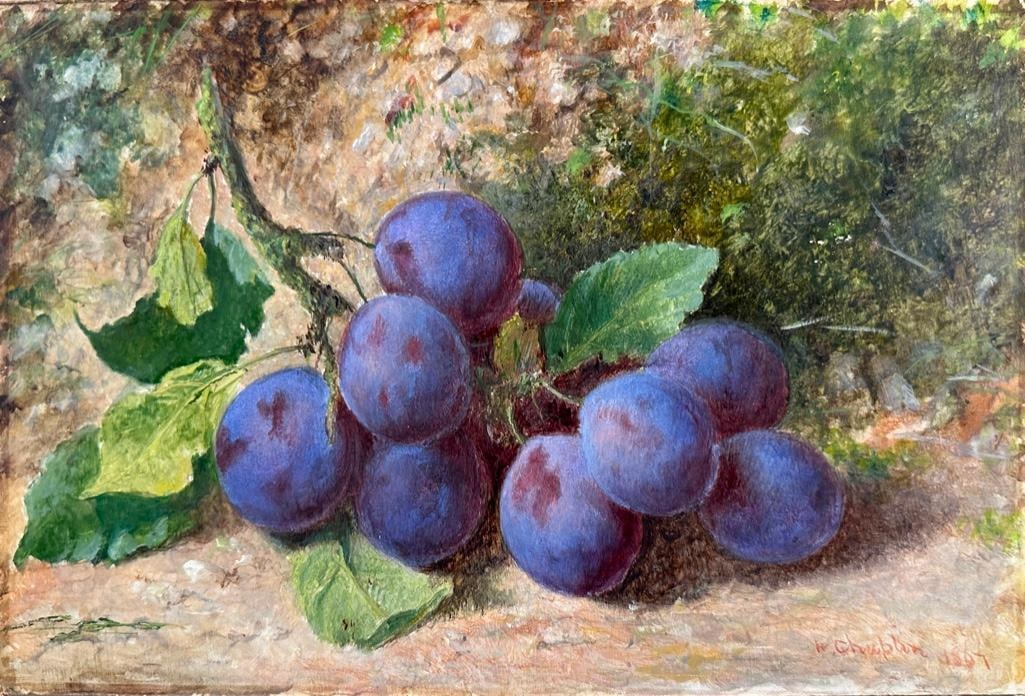 Henry Chaplin Oil, Branch of Plums (1 of 9)