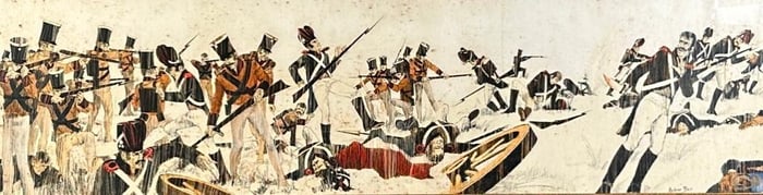 Robert Ball Illustration, 19th Century Battle Scene