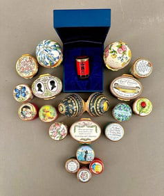 Twenty Halcyon Days Enamel Snuffboxes and Pill Boxes
