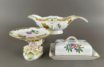 Assorted Herend Queen Victoria Green China