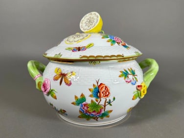 Herend Queen Victoria Green Tureen and Cover
