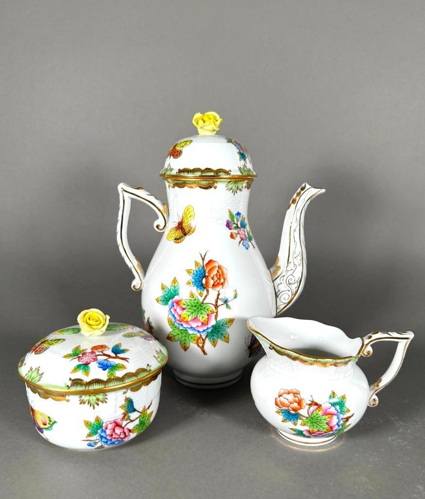 Herend Queen Victoria Green Tea Wares (1 of 9)