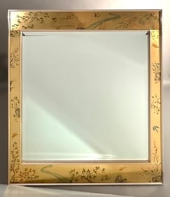 Chinese Hand Painted Mirror, Modern