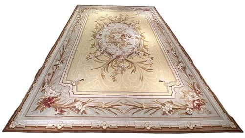 Stark Carpets Aubusson Style Needlepoint Carpet, 15' 2 x 10' 8