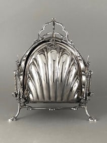 Silver Plate and Vermeil Articulating Bun Warmer