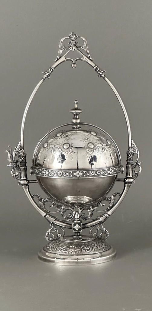 Victorian Simpson, Hall, Miller Silver Plate Butter Server (1 of 8)