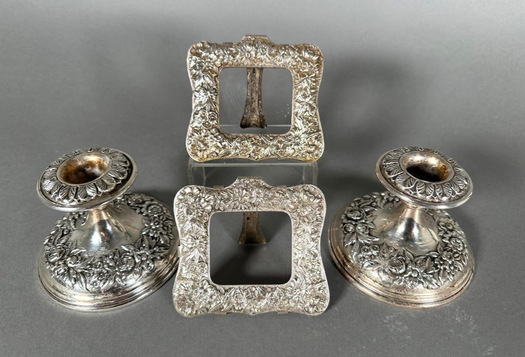 S. Kirk and Son Repousse Picture Frames and Pair of Candlesticks (1 of 10)