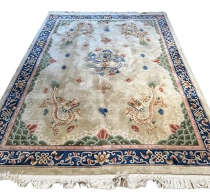 Chinese Wool Carpet, Modern, 12'8" x 8'9"