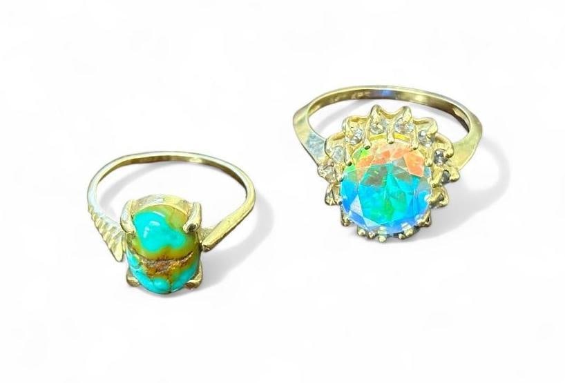 Turquoise Ring and Cocktail Ring (1 of 6)