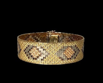 Italian 14K Tri-color Gold Bracelet