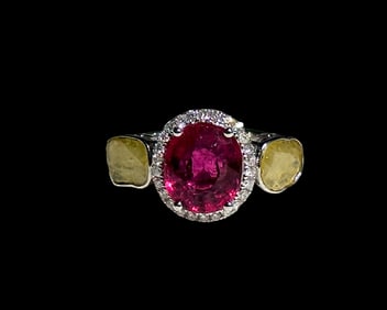 14K Rubellite Ring