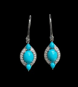 Turquoise Pendant Earrings