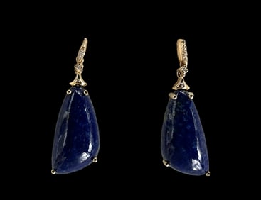 Lapis Ear Pendants