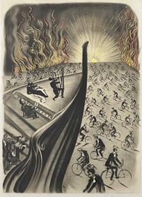 Salvador Dali Lithograph, "Symphonie Bicyclette"