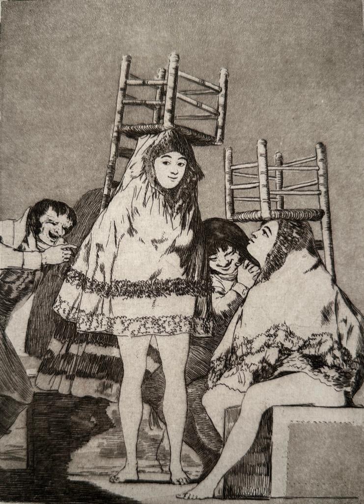 Francisco Goya y Lucientes, Etching, "Ya Tienen  Asiento" (1 of 8)