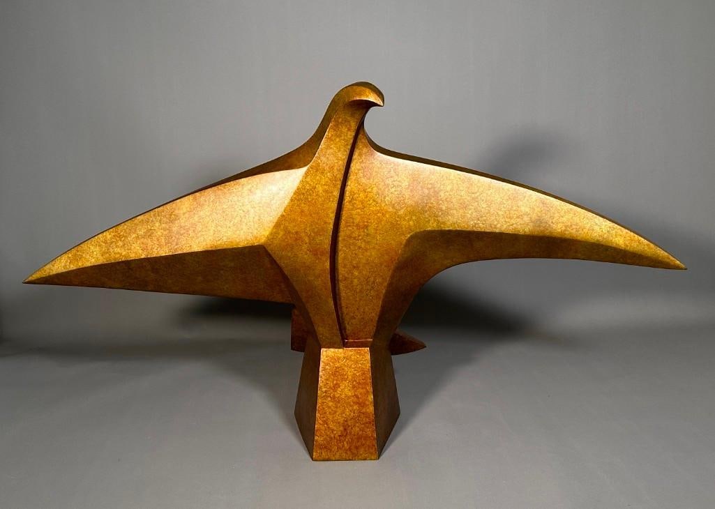 Dan Namingha (Hopi-Tewa, b. 1950) Bronze Sculpture, "Kwahu" (1 of 11)