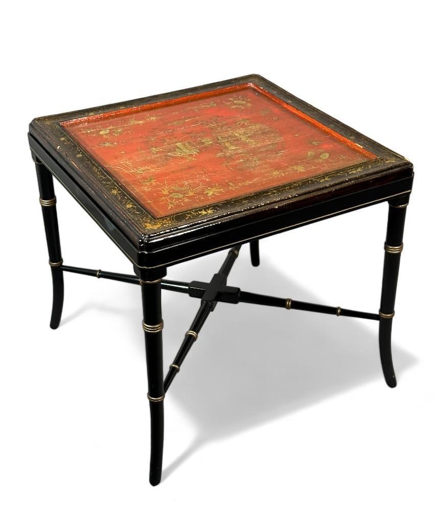 Chinese Lacquer Panel Fitted as Occasional Table (1 of 8)