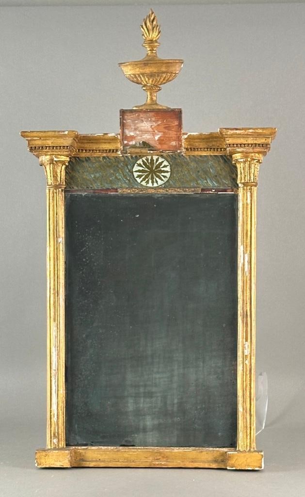Federal Style Giltwood and Verre Eglomise Mirror (1 of 6)
