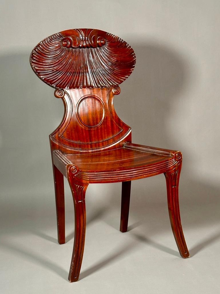 English Regency Mahogany Hall Chair (1 of 10)