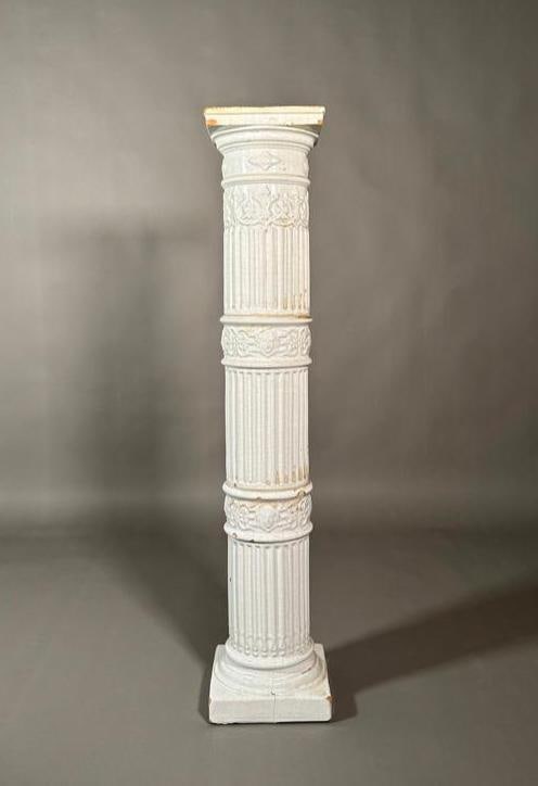 A Continental Tin Glazed Faience Column (1 of 8)