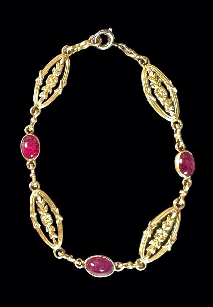 14K Gold and Ruby Bracelet (1 of 4)