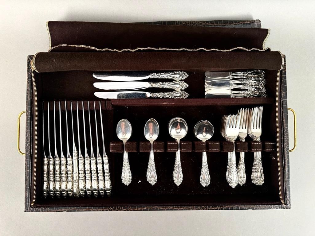 Amston Sterling Silver Flatware Service, Champlain Pattern (1 of 7)