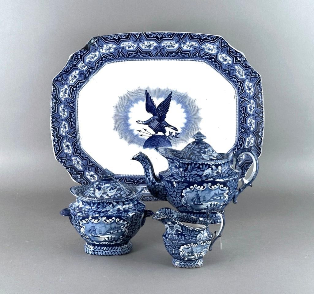Historical Blue Staffordshire Grouping (1 of 20)