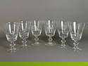 Six Engraved Glass Goblets, Sporting Scenes