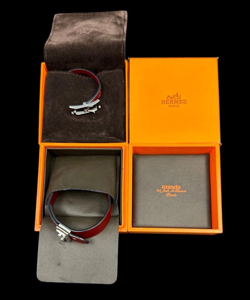 Two Hermes Leather Bracelets (1 of 6)