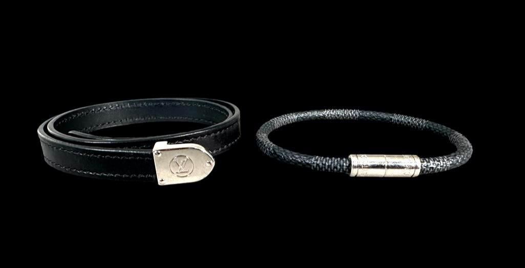 Two Louis Vuitton Bracelets  "Keep It" and Leather Wrap Bracelet (1 of 6)