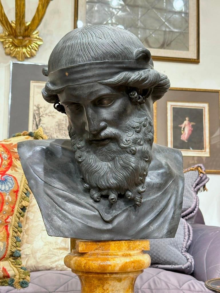 Large Bronze Bust of Dionysus, After the Antique (1 of 17)